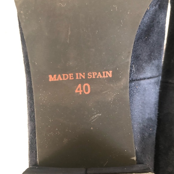 Shoon Navy Blue Suede Loafers - Picture 8 of 9